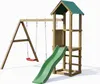 Fungoo Spielturm "Lucas" natur mit Doppelschaukel, Rutsche Produktbild-Vorschau 12