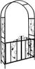 Rosenbogen aus Metall Mit Tür Tor in Schwarz 230 x 37 x 114 Produktbild-Vorschau 4