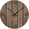 FLEXISTYLE Wanduhr XXL groß Solid Oak wanduhr Eiche Produktbild-Vorschau 2