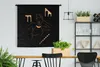 MuchoWow® Wandteppich Wandbehang Frau - Gold - Schwarz - Produktbild-Vorschau 2