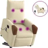 vidaXL Elektrischer Massagesessel mit Aufstehhilfe Creme Produktbild-Vorschau 8