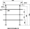 Technical drawing of a railing with dimensions. Produktbild-Vorschau