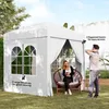 Outsunny Pavillon 2x2m Faltpavillon 4 Seitenwände mit Produktbild-Vorschau 7