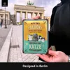 LANOLU Retro Blechschild KATZE Spruch -Wer sagt Glück- Produktbild-Vorschau 3