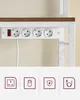 A power strip mounted under a shelf, with icons below it. Náhled obrázku produktu