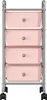 Schubladenwagen mit 4 Schubladen Rosa Kunststoff Produktbild-Vorschau 2