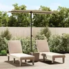 vidaXL Parasol avec mât en aluminium 180x110 cm Taupe Voir les images du produit 2