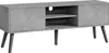 A gray TV stand with a concrete look and black legs, shown against a white background. Podgląd zdjęcia produktu