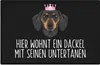 Trendation - Dackel Fußmatte Hier Wohnt Ein Dackel Mit Produktbild-Vorschau 1