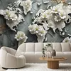 Vlies fototapete Weltkarte Blumen Retro 150x105 cm Feeby Produktbild-Vorschau 2