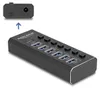 Delock Hub - 10 Gbps, 4 Fast Charging Ports with switch and Produktbild-Vorschau 1