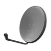A satellite dish with an LNB arm, isolated on a white background. Produktbild-Vorschau