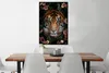 MuchoWow® MuchoWow® Gerahmtes Poster Tiger - Blumen - Produktbild-Vorschau 2
