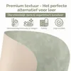 Tischsets 6er-Set, oval, 33x41 cm, Kunstleder, doppelseitig, hellgrün/beige Productafbeelding-voorbeeld