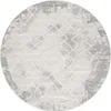 Teppich Wohnzimmer Kurzflor - Grau - 160 cm Rund - Produktbild-Vorschau 2