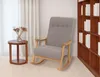 Fotel bujany HWC-K10, leżanka, drewno   tkanina/tkanina Podgląd zdjęcia produktu 10