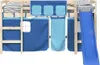 vidaXL Vorhänge für Hochbett Blau Polyester Produktbild-Vorschau 5