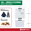 ATHLON TOOLS 4 x 32L Aufbewahrungsboxen mit Deckel - rot Produktbild-Vorschau 2
