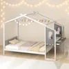Hausbett mit Schreibtisch, Kinderbett mit abnehmbarem Produktbild-Vorschau 1