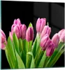Bilder auf glas - Tulpen Blumenstrauß Tau Tropfen - 30x30cm Produktbild-Vorschau 1