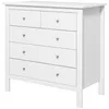 HOMCOM Kommode, bijzettafel met 5 lades, dressoir met Productafbeelding-voorbeeld 1
