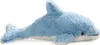 A plush toy dolphin is lying on a white background. Voir les images du produit