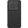 A black phone case with a textured back and a camera cover. Náhľad obrázku produktu