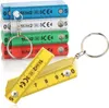 com-four® 5x Mini-Zollstock als Schlüsselanhänger aus Produktbild-Vorschau 1