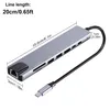 8 IN1 USB C Hub Ethernet Multiport Typ C Adapter PD USB C Produktbild-Vorschau 6