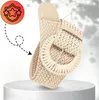 Cintura di paglia, beige, elastica, larga, cintura Anteprima dell’immagine prodotto 6