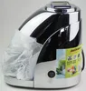 A chrome and black ice crusher machine with a plastic bag covering part of it, placed on a white background. Náhled obrázku produktu