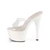 ADORE-701LG Damen Slipper von Pleaser, Transparent Weiß , Produktbild-Vorschau 3
