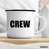 Huuraa Emaille Tasse Crew Schriftzug 300ml Vintage Produktbild-Vorschau 3