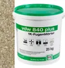 A bucket of VDW 840 Plus 1K Fugenmörtel with a side image of the granular material. Produktbild-Vorschau