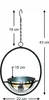 A diagram of a hanging planter with dimensions indicated. Anteprima dell’immagine prodotto