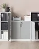 BELIANI Büroschrank Hellgrau / Weiß 80 x 80 x 40 cm Produktbild-Vorschau 4