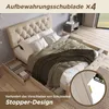okwish Polsterbett 140x200cm Doppelbett Bettgestell mit 4 Produktbild-Vorschau 4