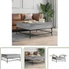 The Living Store Couchtisch Grau Sonoma 95x95x45 cm Produktbild-Vorschau 1