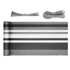 A rolled-up balcony privacy screen with attached accessories. Produktbild-Vorschau