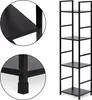 ModernHome CWJ3024112L Dřevěný regál s kovovým rámem a 4 Náhled obrázku produktu 3