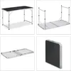 Relaxdays Campingtisch klappbar, Aluminium, MDF, Klapptisch Produktbild-Vorschau 6