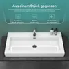 Mai&Mai Waschbecken Mineralguss Weiß, 90x48x10 cm (BxTxH), Produktbild-Vorschau 3