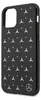 A black smartphone case with a silver star pattern and a Mercedes-Benz logo. Produktbild-Vorschau