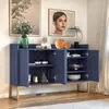 Komoda UnboxG 120x30x80 cm niebieska z 4 drzwiami, szafka Podgląd zdjęcia produktu 2