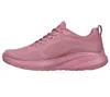 A side view of a pink Skechers Bobs Squad Chaos-Face Off women's sneaker against a white background. Produktbild-Vorschau