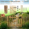 Floranica Portillon en bois de noisetier pour clôture à Voir les images du produit 4