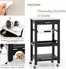 Collage of images showing a kitchen cart and its features. Náhled obrázku produktu