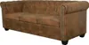 vidaXL Chesterfield-Sofa 3-Sitzer Kunstleder Braun Produktbild-Vorschau 2