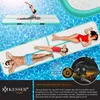 People relaxing and exercising on inflatable mats in a swimming pool. Produktbild-Vorschau