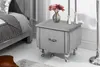 Eleganter Nachttisch EXTRAVAGANCIA 47cm silbergrau Samt Produktbild-Vorschau 2